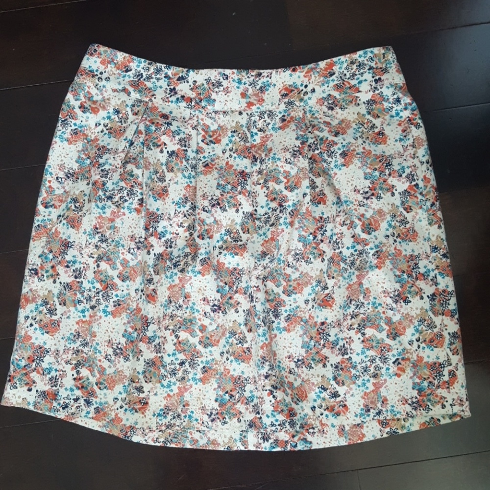Tulle floral A-line skirt